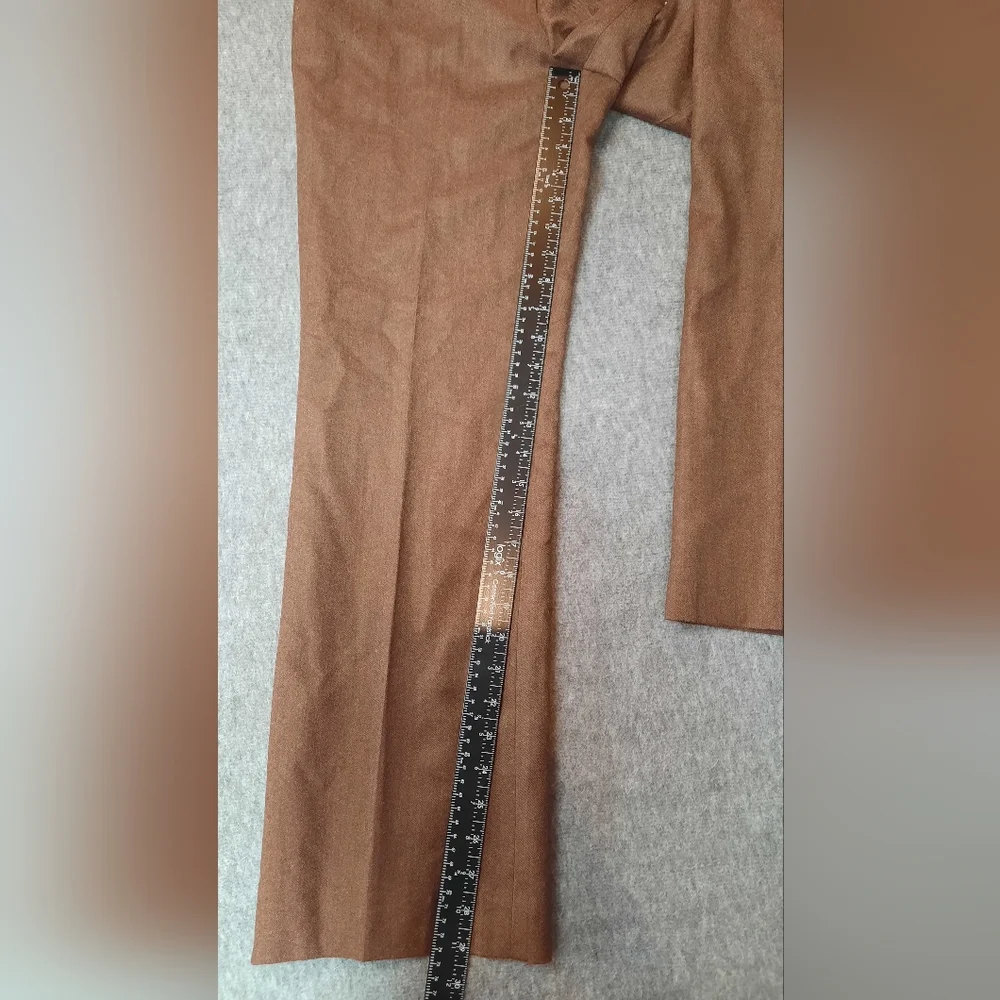 Brooks Brothers Dress Pants Womans 4 Petite Brown Wool-Cashmere Formal Preppy
